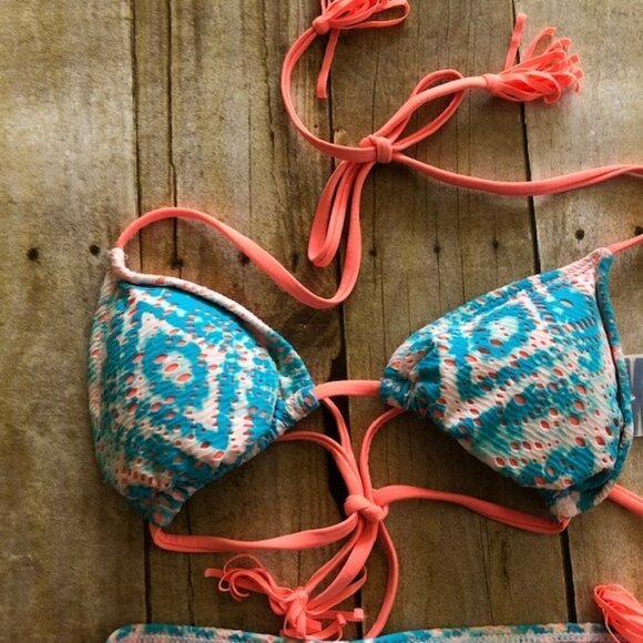 NWT InMocean Electric Tie Dye Triangle Bikini Small - Picture 3 of 7